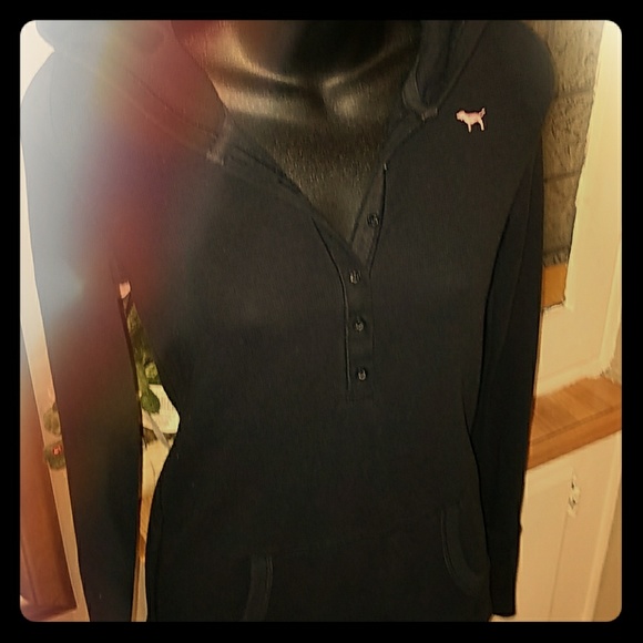 SMALL VSPINK - RARE THERMAL HOODIE💕 - Picture 2 of 8